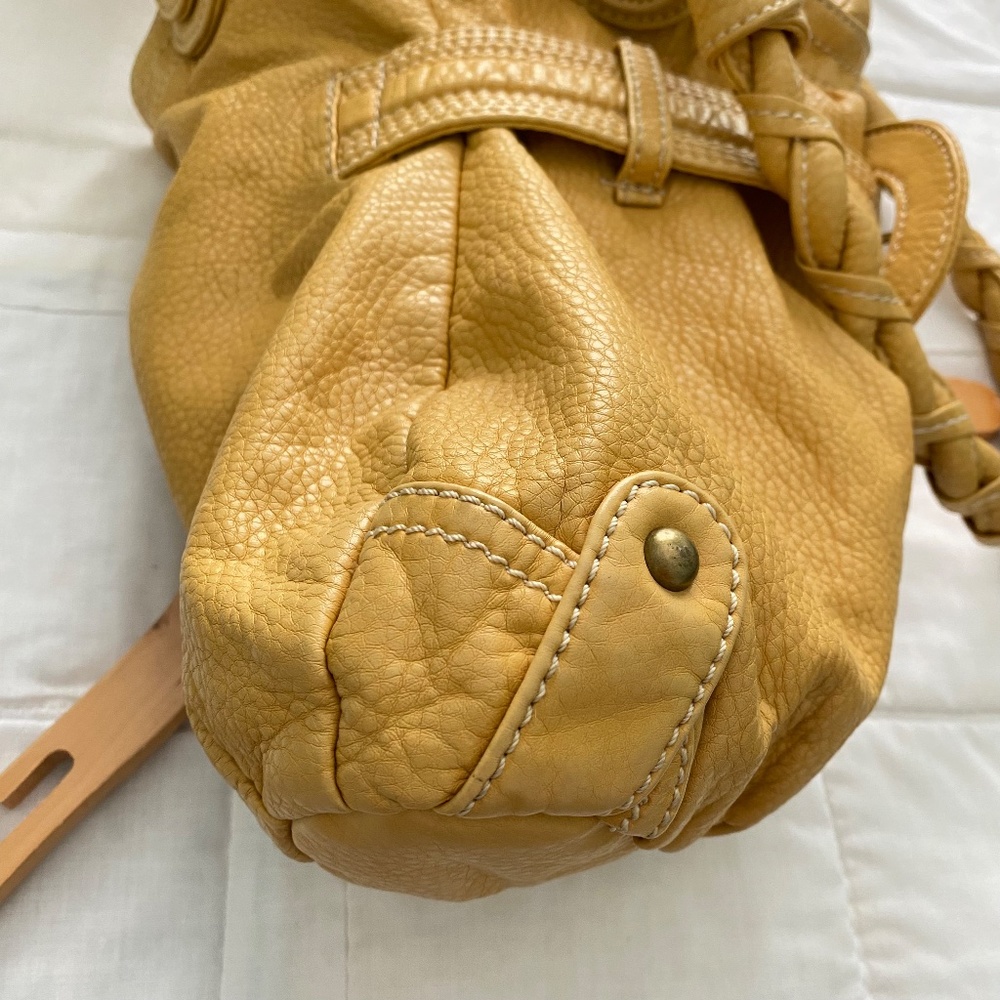 Red by Marc Ecko Yellow Vegan Leather Hobo - Picture 10 of 14
